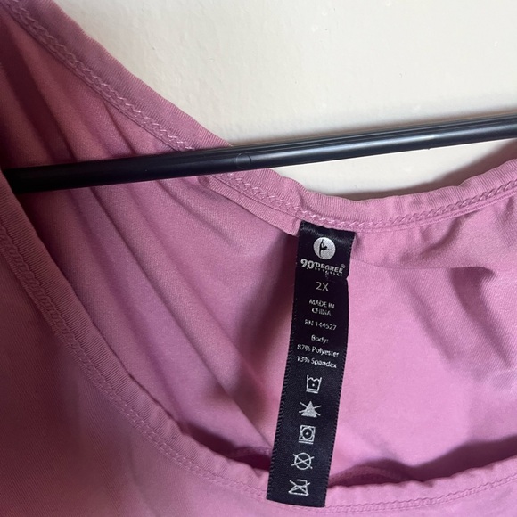 90 Degree By Reflex Mauve Short Sleeve Top - Picture 2 of 4